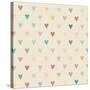 Valentine Colorful Retro Seamless Hearts Pattern-sputanski-Stretched Canvas