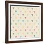 Valentine Colorful Retro Seamless Hearts Pattern-sputanski-Framed Art Print