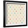 Valentine Colorful Retro Seamless Hearts Pattern-sputanski-Framed Art Print