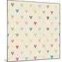 Valentine Colorful Retro Seamless Hearts Pattern-sputanski-Mounted Art Print