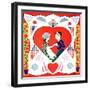 "Valentine Couple Cut-Out,"February 1, 1933-W. P. Snyder-Framed Giclee Print