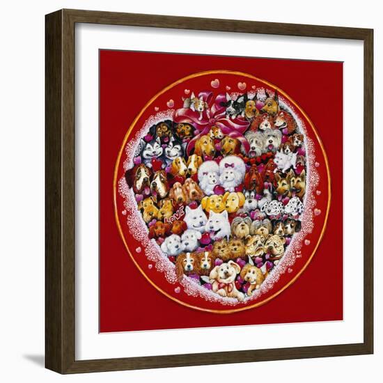 Valentine Dogs-Bill Bell-Framed Giclee Print