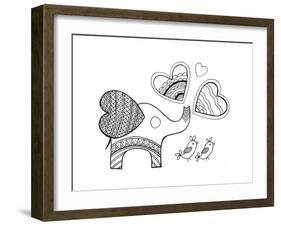 Valentine Elephant-Neeti Goswami-Framed Art Print