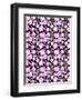 Valentine Floral White Flowers Repeat-Cyndi Lou-Framed Premium Giclee Print