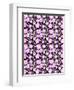 Valentine Floral White Flowers Repeat-Cyndi Lou-Framed Premium Giclee Print