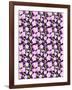 Valentine Floral White Flowers Repeat-Cyndi Lou-Framed Giclee Print