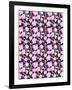 Valentine Floral White Flowers Repeat-Cyndi Lou-Framed Giclee Print