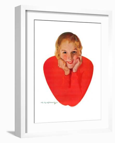 "Valentine Girl,"February 13, 1932-Charles E. Chambers-Framed Giclee Print