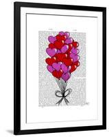 Valentine Heart Balloon Illustration-Fab Funky-Framed Art Print