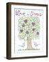 Valentine Heart Tree-Cyndi Lou-Framed Art Print