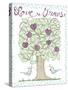 Valentine Heart Tree-Cyndi Lou-Stretched Canvas