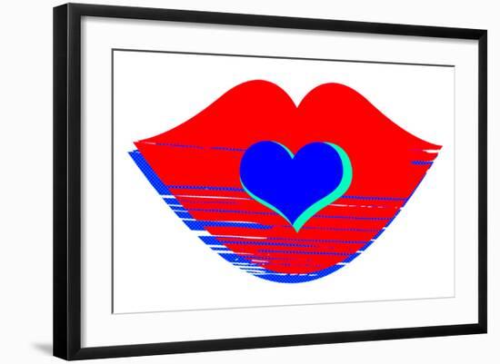 Valentine Illustration of Primary Colors-nito-Framed Art Print