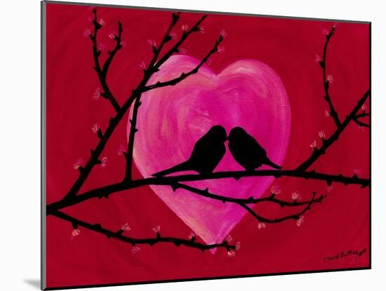 Valentine Love Birds-Cheryl Bartley-Mounted Giclee Print