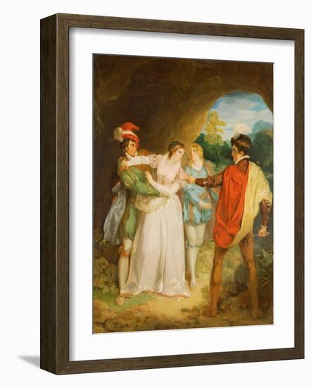 Valentine Rescuing Silvia from Proteus-Francis Wheatley-Framed Giclee Print