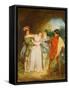 Valentine Rescuing Silvia from Proteus-Francis Wheatley-Framed Stretched Canvas