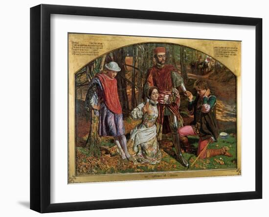 Valentine Rescuing Sylvia from Proteus, 1851-William Holman Hunt-Framed Giclee Print