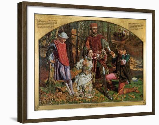 Valentine Rescuing Sylvia from Proteus, 1851-William Holman Hunt-Framed Giclee Print