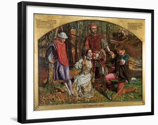 Valentine Rescuing Sylvia from Proteus, 1851-William Holman Hunt-Framed Giclee Print