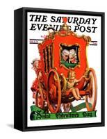 "Valentine Ride," Saturday Evening Post Cover, February 11, 1928-Elbert Mcgran Jackson-Framed Stretched Canvas