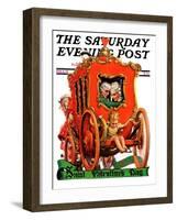 "Valentine Ride," Saturday Evening Post Cover, February 11, 1928-Elbert Mcgran Jackson-Framed Giclee Print