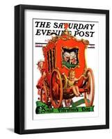 "Valentine Ride," Saturday Evening Post Cover, February 11, 1928-Elbert Mcgran Jackson-Framed Giclee Print