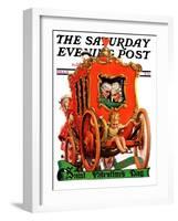 "Valentine Ride," Saturday Evening Post Cover, February 11, 1928-Elbert Mcgran Jackson-Framed Giclee Print