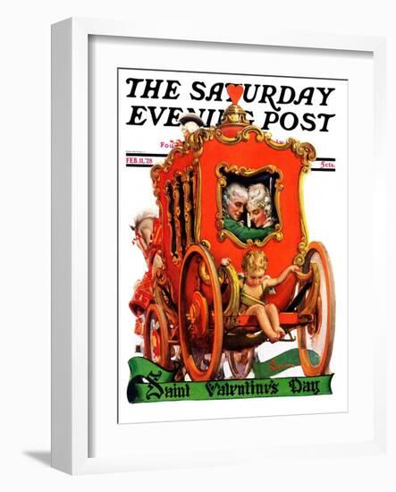 "Valentine Ride," Saturday Evening Post Cover, February 11, 1928-Elbert Mcgran Jackson-Framed Giclee Print