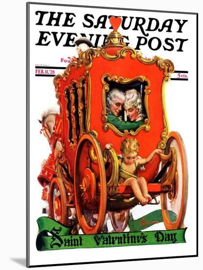 "Valentine Ride," Saturday Evening Post Cover, February 11, 1928-Elbert Mcgran Jackson-Mounted Giclee Print