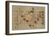 Valentine's Card, Involving Cupid, Arrow and Musical Score-null-Framed Giclee Print