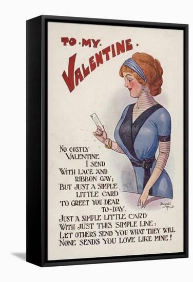 Valentine's Card-null-Framed Stretched Canvas