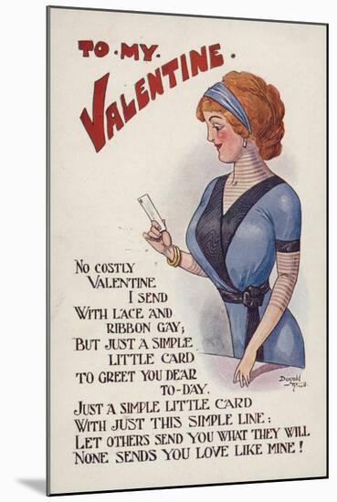 Valentine's Card-null-Mounted Giclee Print