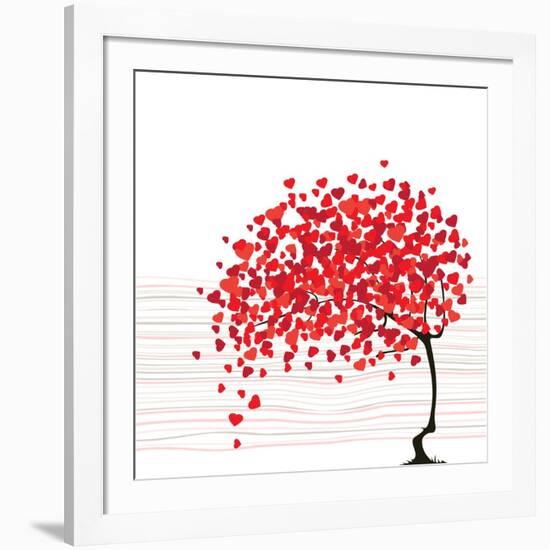 Valentine's Day Abstract with Dandelion-lupulluss-Framed Art Print