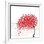 Valentine's Day Abstract with Dandelion-lupulluss-Framed Art Print