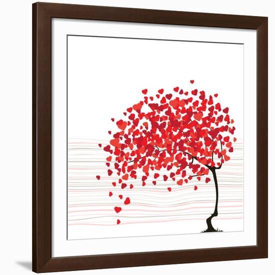 Valentine's Day Abstract with Dandelion-lupulluss-Framed Art Print