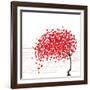 Valentine's Day Abstract with Dandelion-lupulluss-Framed Art Print