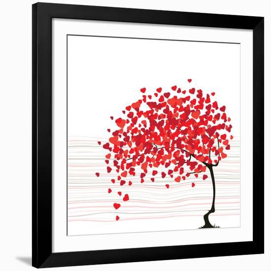 Valentine's Day Abstract with Dandelion-lupulluss-Framed Art Print