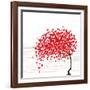 Valentine's Day Abstract with Dandelion-lupulluss-Framed Art Print