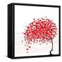 Valentine's Day Abstract with Dandelion-lupulluss-Framed Stretched Canvas