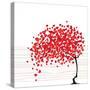 Valentine's Day Abstract with Dandelion-lupulluss-Stretched Canvas