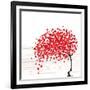 Valentine's Day Abstract with Dandelion-lupulluss-Framed Art Print