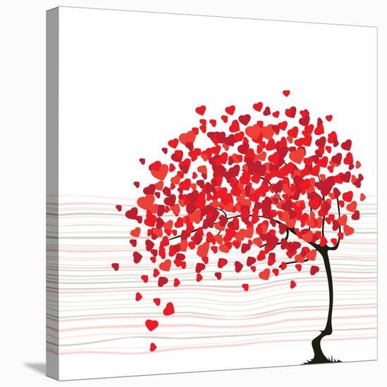 Valentine's Day Abstract with Dandelion-lupulluss-Stretched Canvas