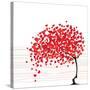 Valentine's Day Abstract with Dandelion-lupulluss-Stretched Canvas