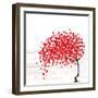 Valentine's Day Abstract with Dandelion-lupulluss-Framed Art Print