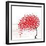 Valentine's Day Abstract with Dandelion-lupulluss-Framed Art Print