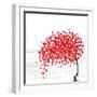 Valentine's Day Abstract with Dandelion-lupulluss-Framed Art Print