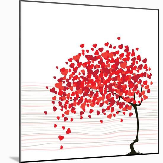 Valentine's Day Abstract with Dandelion-lupulluss-Mounted Art Print