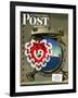 "Valentine's Day at Sea," Saturday Evening Post Cover, February 13, 1943-John Atherton-Framed Giclee Print