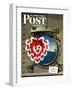 "Valentine's Day at Sea," Saturday Evening Post Cover, February 13, 1943-John Atherton-Framed Giclee Print