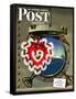 "Valentine's Day at Sea," Saturday Evening Post Cover, February 13, 1943-John Atherton-Framed Stretched Canvas