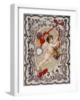 Valentine's Day Card, 1860S-1870S-null-Framed Giclee Print